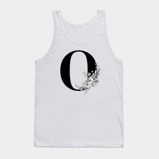 O alphabet Botanical cherry blossom sakura flowers Tank Top